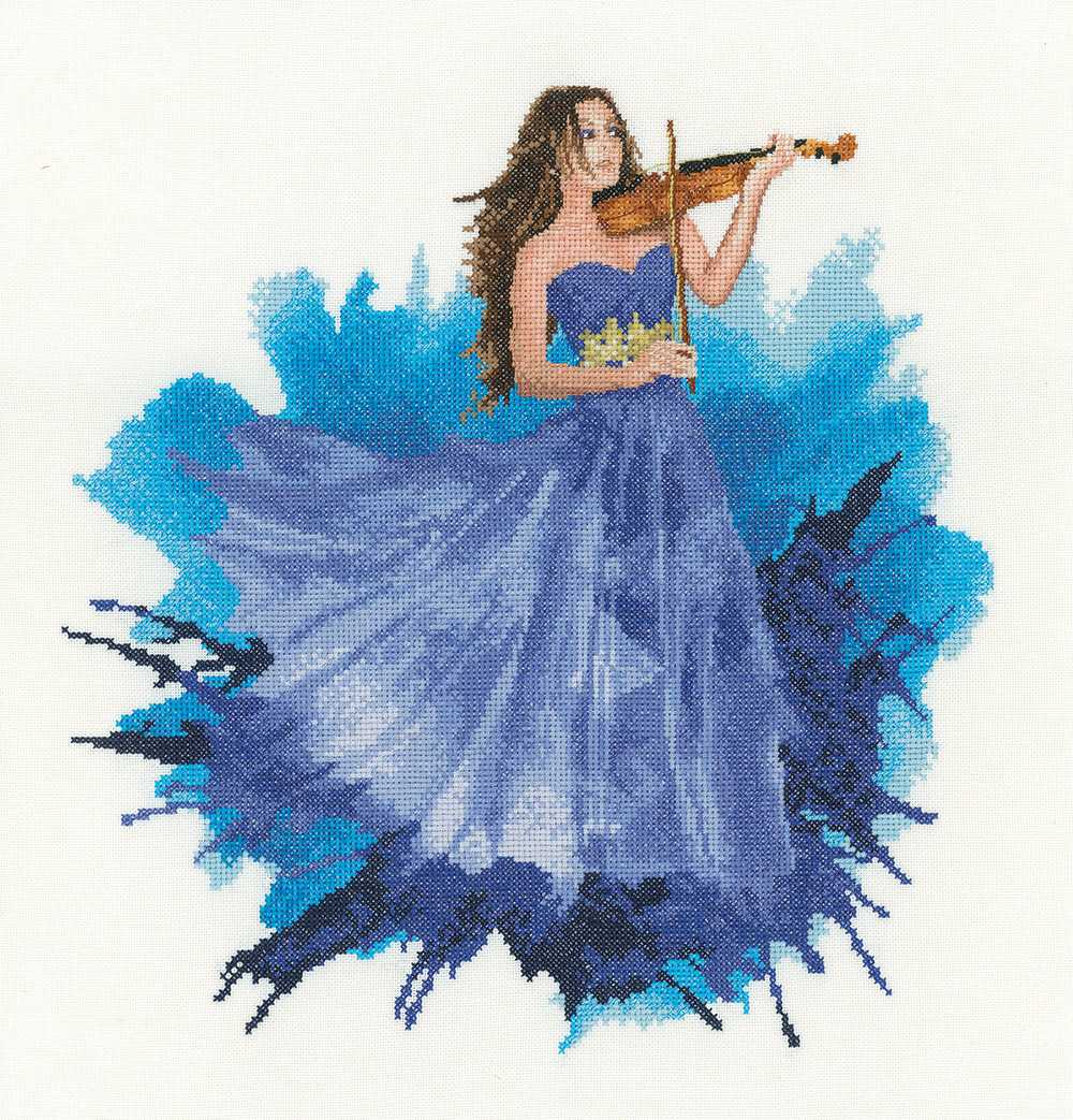 The Violinist - Elegance Cross Stitch Kit Heritage Crafts