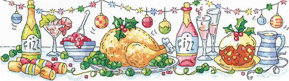 Christmas Dinner Cross Stitch Heritage Crafts DISCONTINUED