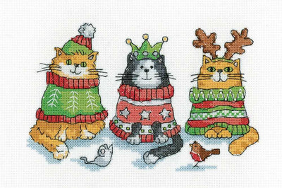 Christmas Jumpers  Cross Stitch Kit Heritage Crafts