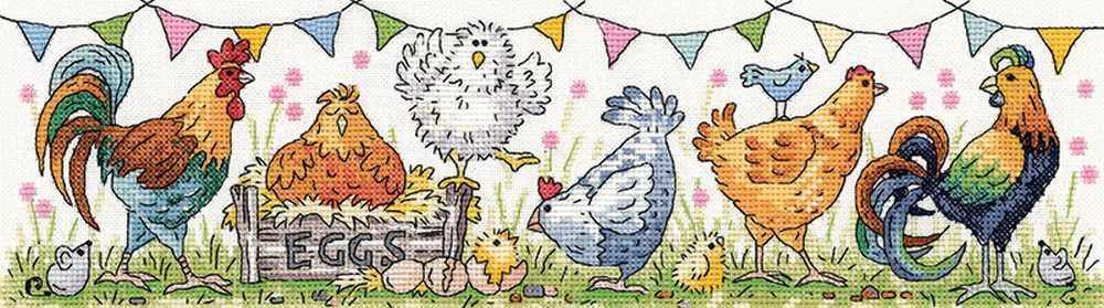 Chicken Run Cross Stitch Heritage Crafts