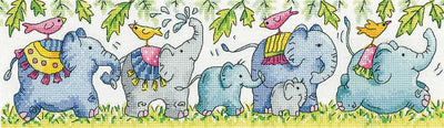 Elephants on Parade  Cross Stitch Heritage Crafts