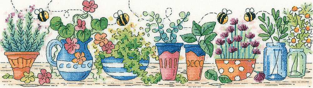 Herb Garden Cross Stitch Heritage Crafts(Evenweave)