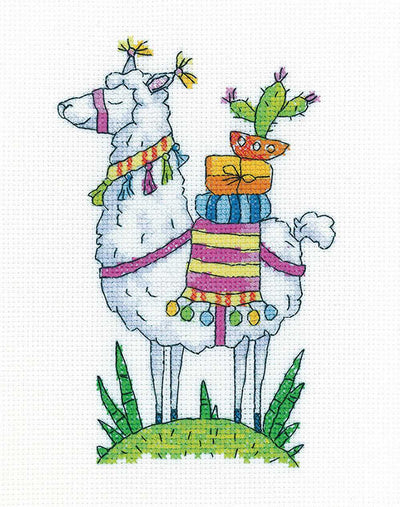 Llama  Cross Stitch Kit Heritage Crafts