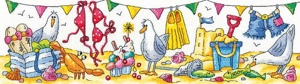 On The Beach Cross Stitch Heritage Crafts