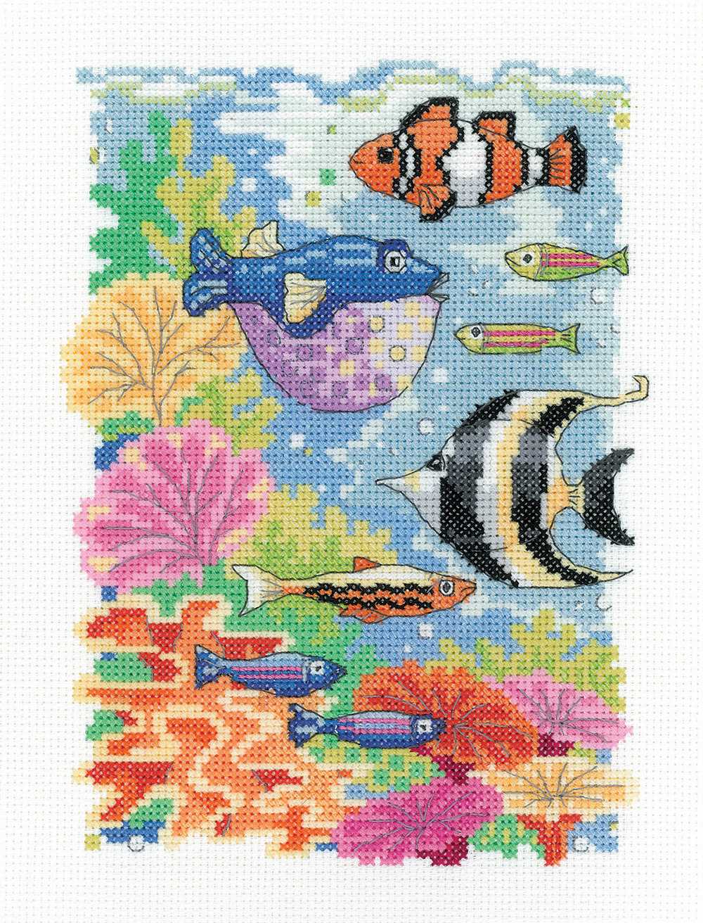Tropical Fish Cross Stitch Heritage Crafts SALE