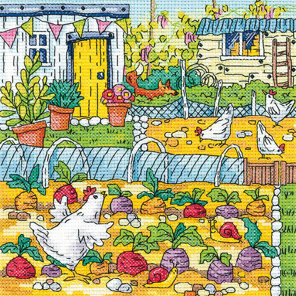 Vegetable Patch Cross Stitch Kit Heritage Crafts