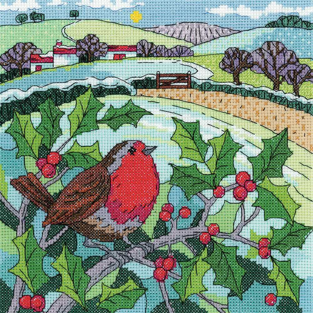 Winter Landscape Cross Stitch Kit Heritage Crafts
