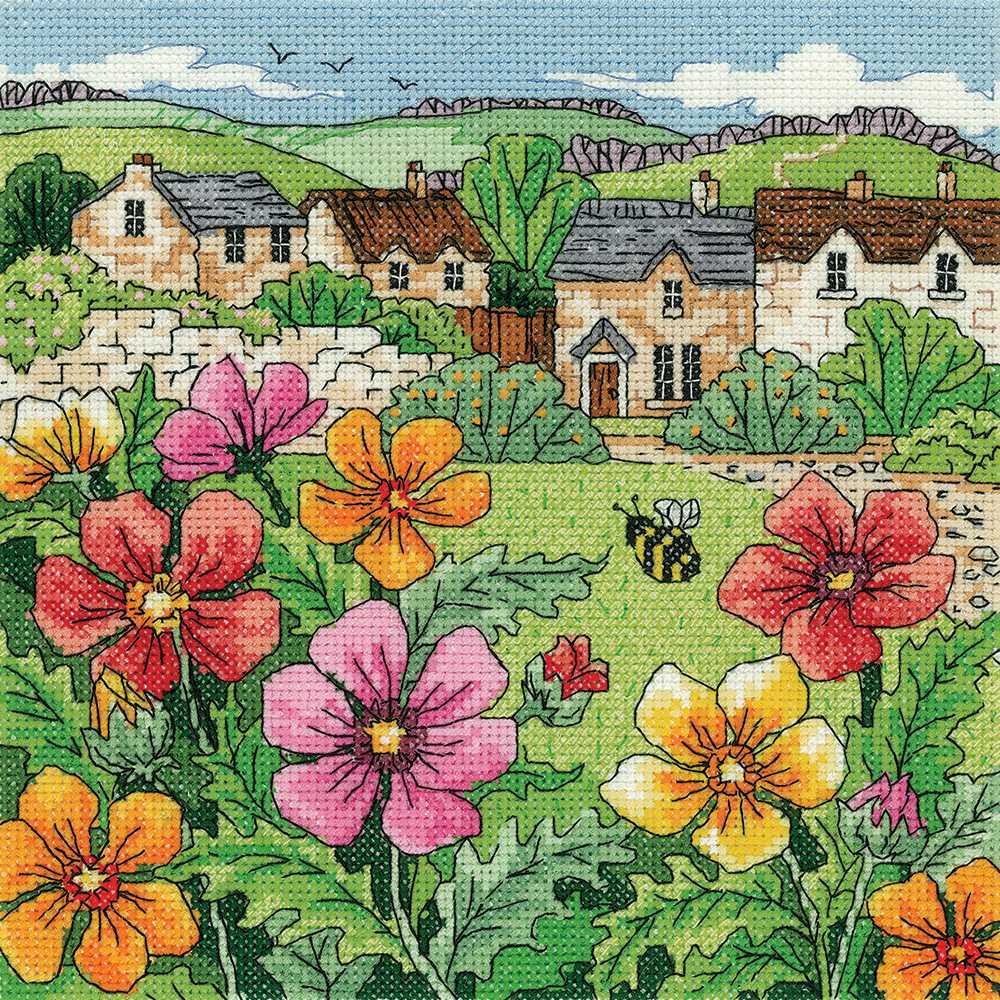 Country Village Cross Stitch Kit Heritage Crafts