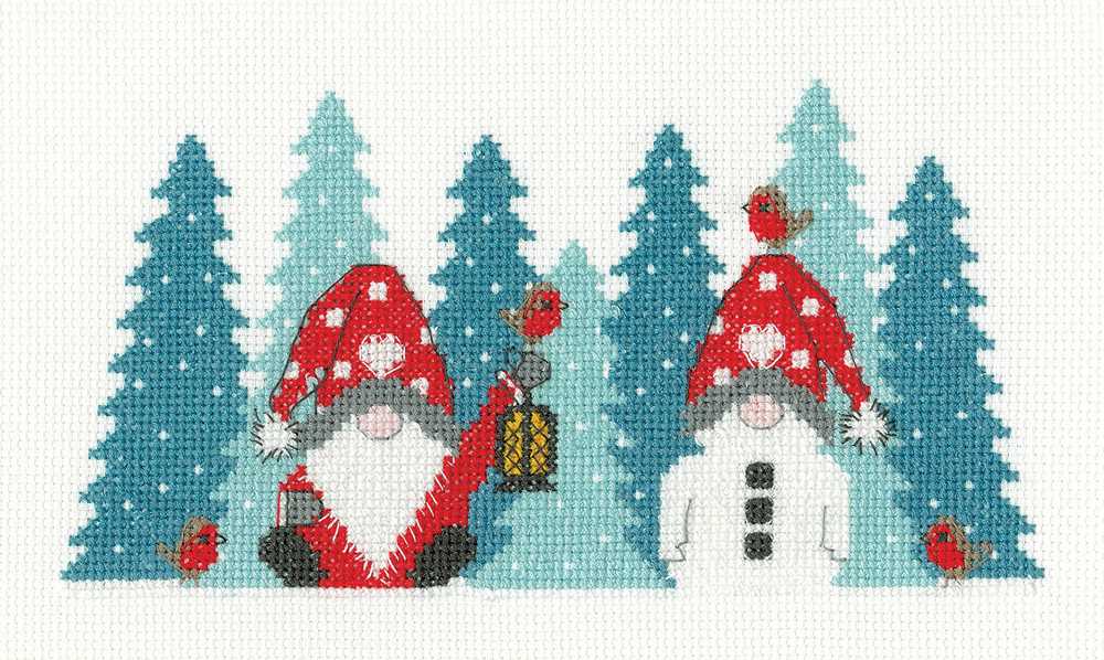 Winter Wonderland Gonks Cross Stitch Kit - Heritage Crafts