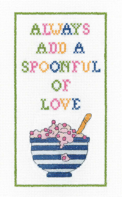 Spoonful of Love  Cross Stitch Kit Heritage Crafts