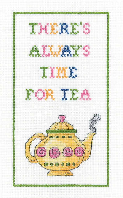 Time for Tea  Cross Stitch Kit Heritage Crafts