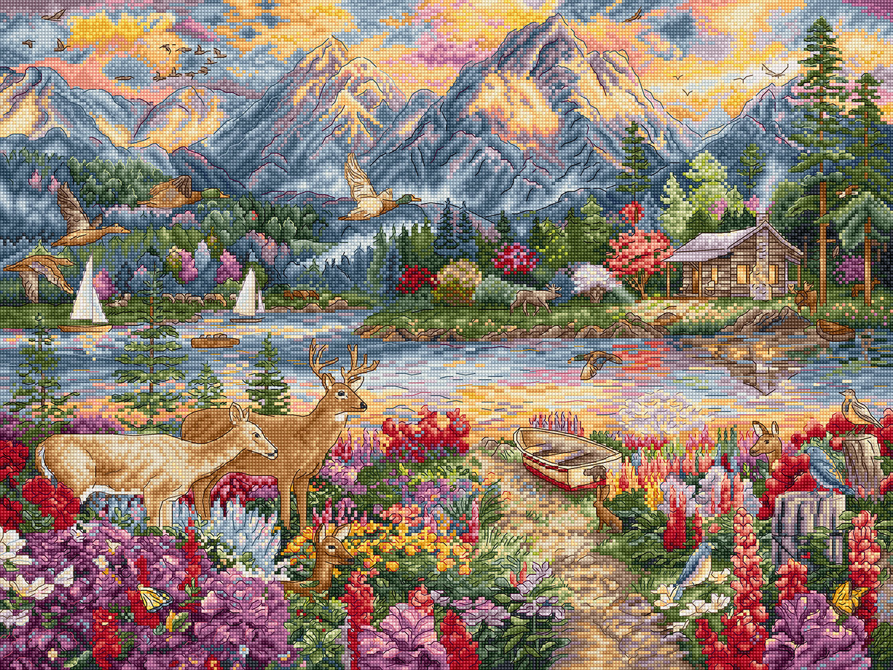 Spring Mountain Majesty Cross Stitch Kit - Letitstitch