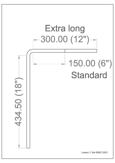 Lowery Workstand Long L Bar (adds 6" horizontal)