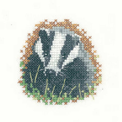 Badger Cross Stitch Kit Heritage Crafts