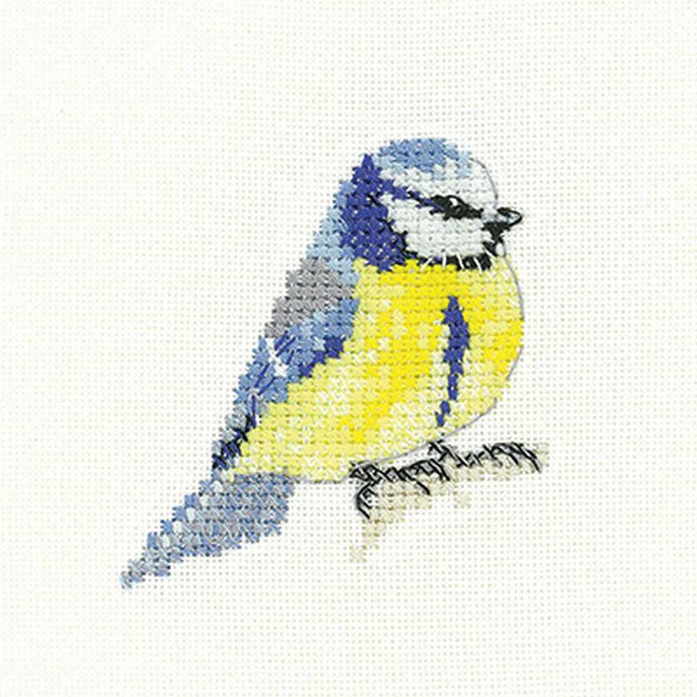 Blue Tit Little Friends Cross Stitch Kit Heritage Crafts