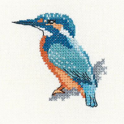 Kingfisher Counted Cross Stitch Kit Heritage Crafts