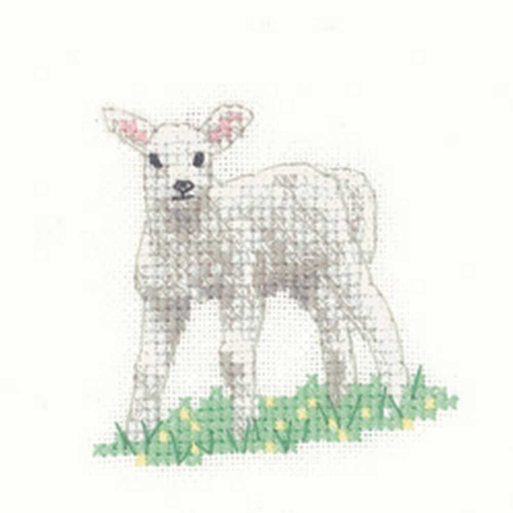 Lamb Cross Stitch Kit Heritage Crafts