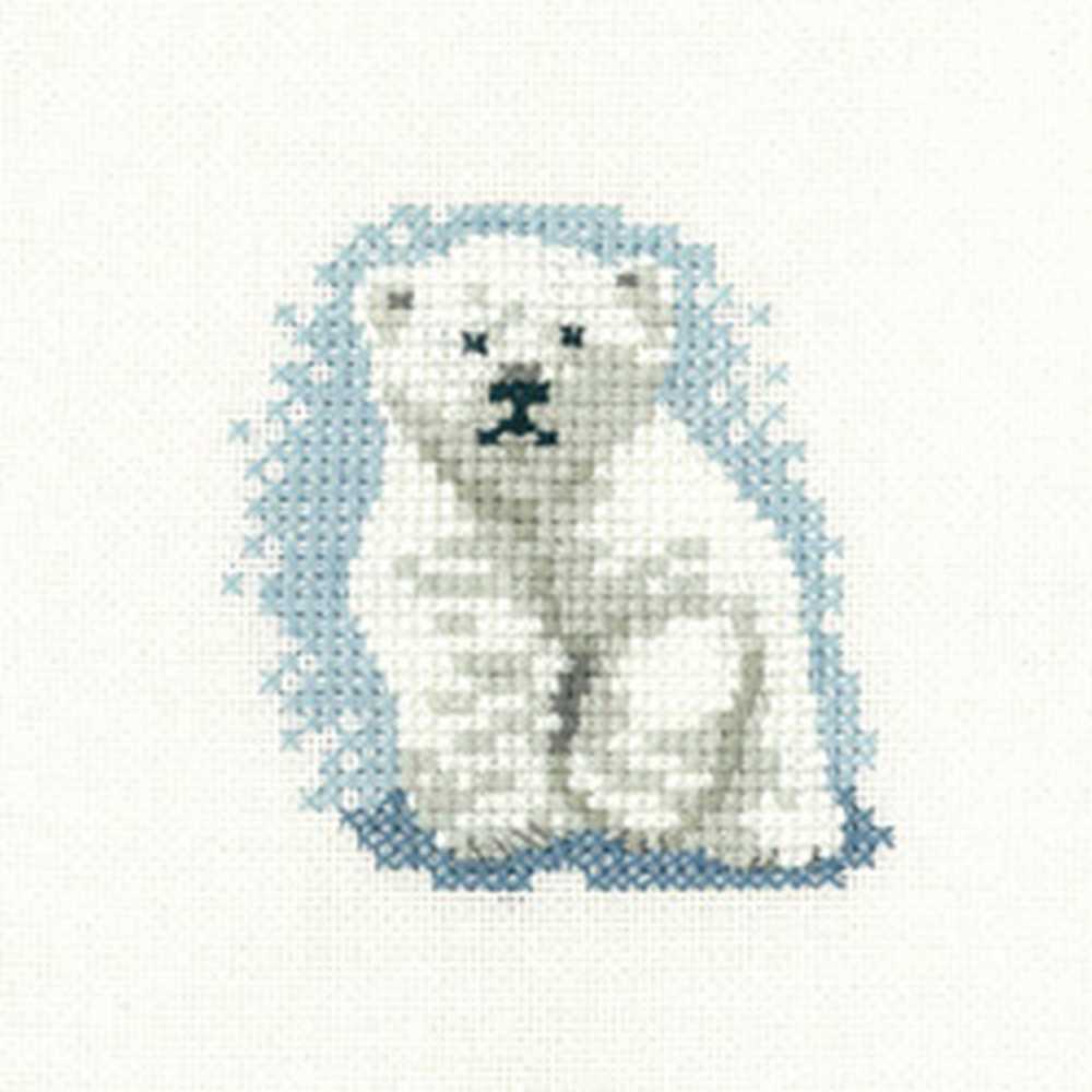 Polar Bear Cub Cross Stitch Kit Heritage Crafts