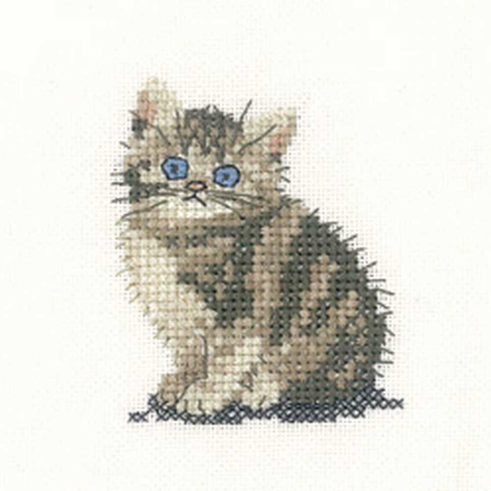 Tabby Kitten Cross Stitch Kit Heritage Crafts