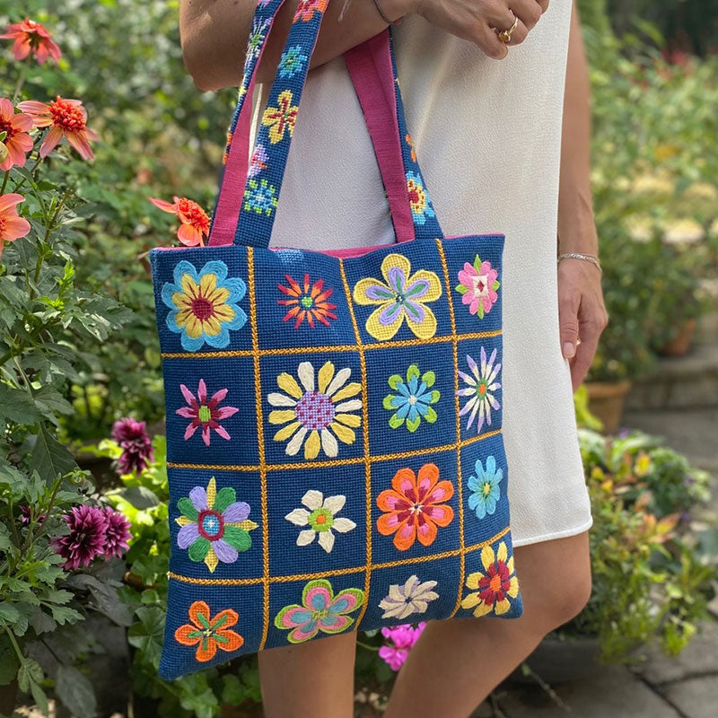 Millefiori Tote Bag ~ Glorafilia Tapestry Needlepoint Kit