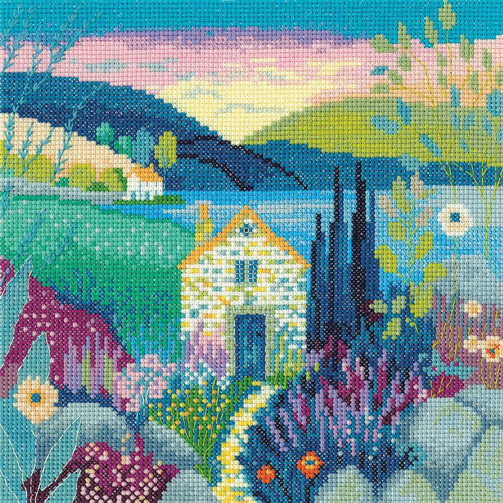 Peaceful Retreat Cross Stitch Heritage Crafts (Evenweave)