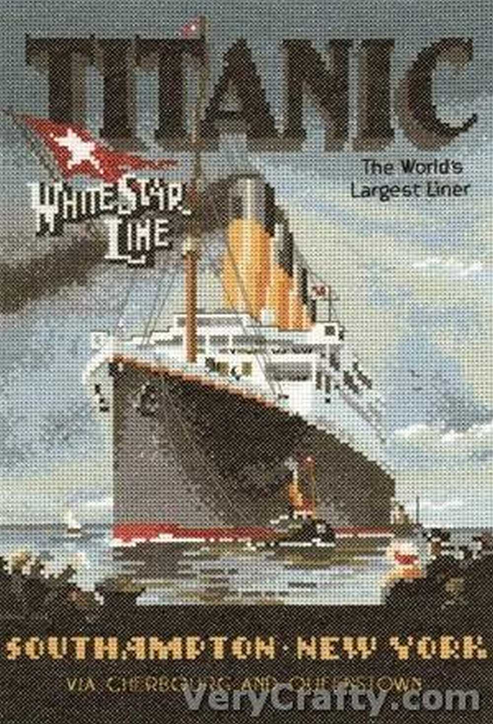 Titanic Cross Stitch Kit Heritage Crafts (Evenweave)