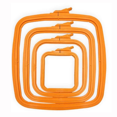 Nurge Square Embroidery Hoop ~ Orange ~ Various Sizes