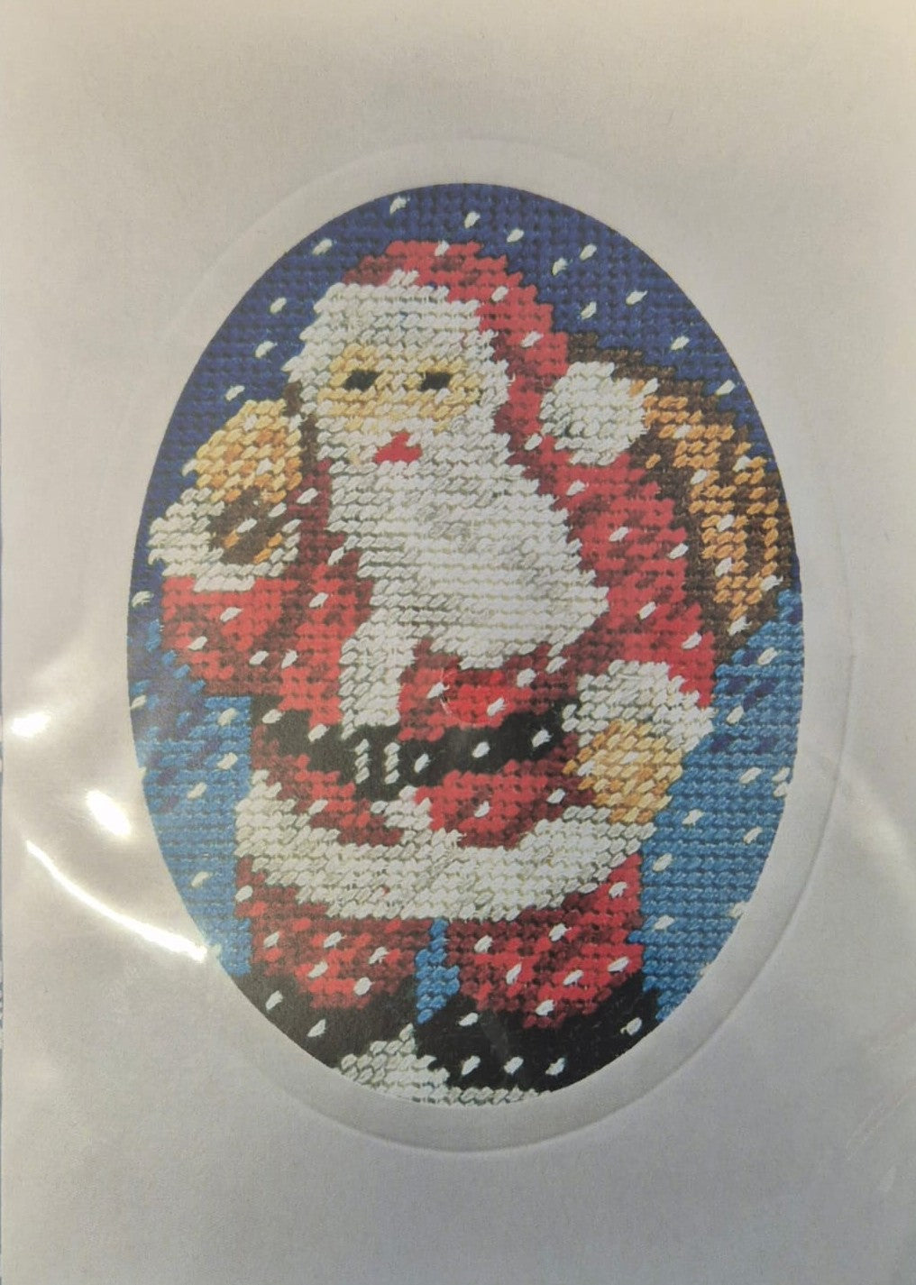 Father Christmas Half Cross Stitch/Needlepoint Kit - Deer Christmas Card SALE