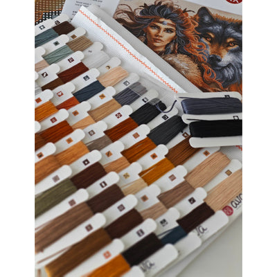 The Warrior & The Wolf Cross Stitch Kit ~ AVA Stitch