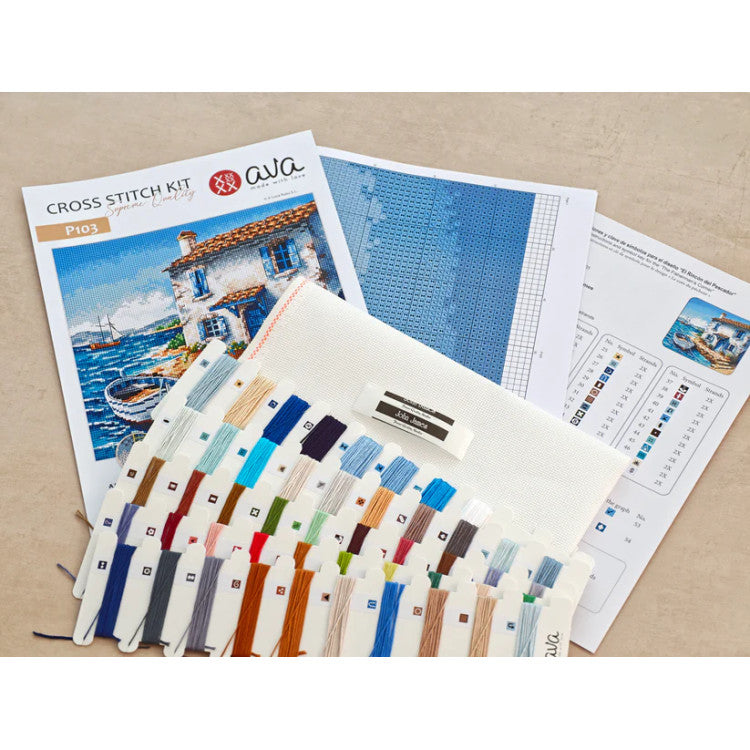 The Fisherman's Corner Cross Stitch Kit ~ AVA Stitch