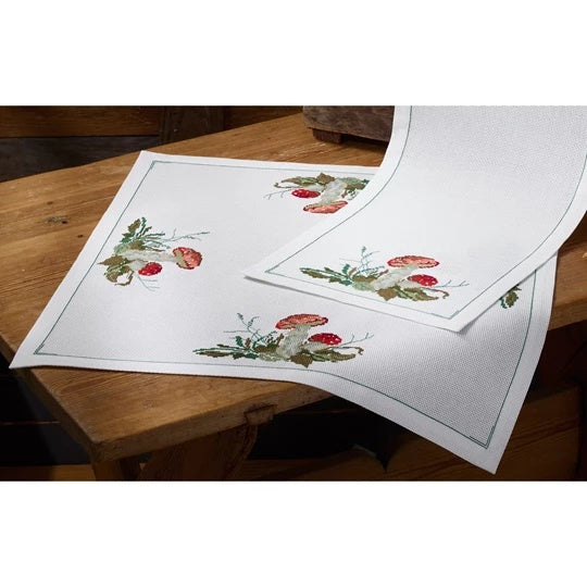 Amanita Table Centre Cross Stitch Kit ~ Permin