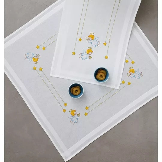 Angels Tablecloth Embroidery Kit ~ Permin