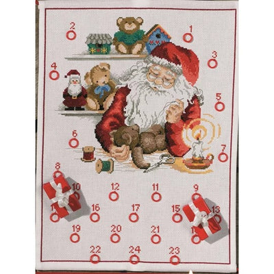 Santa's Shop Advent Cross Stitch Kit ~ Permin