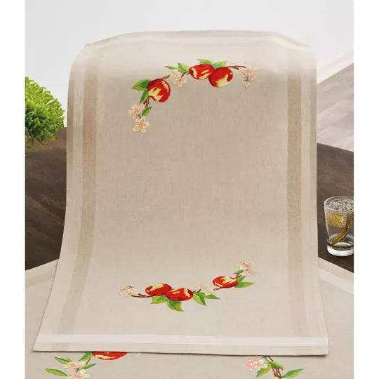 Apples Table Runner Embroidery Kit ~ Permin