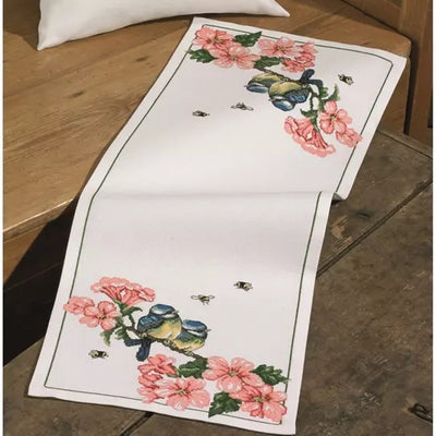 Bluetit Runner Cross Stitch Kit ~ Permin