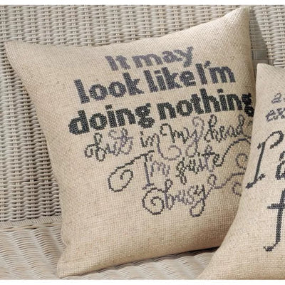 Quite Busy Pillow Cross Stitch Kit ~ Permin