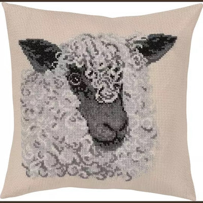 Grey Sheep Cushion Cross Stitch Kit ~ Permin