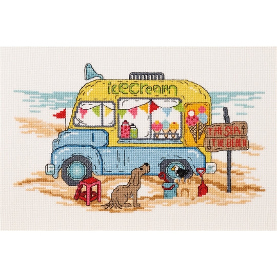Ice Cream Truck Cross Stitch Kit ~ Permin