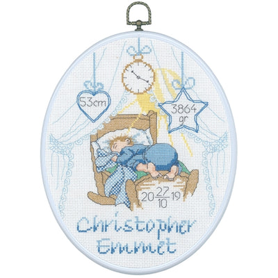 Crib Sampler Boy Cross Stitch Kit ~ Permin