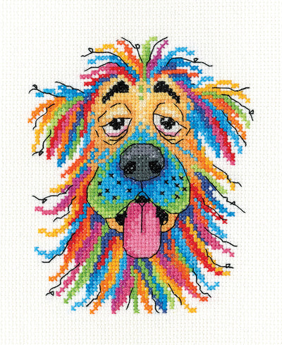 Dog Tired Cross Stitch Kit Heritage Crafts