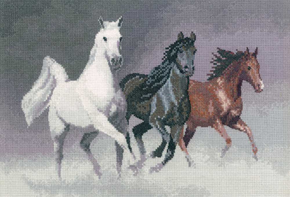 Wild Horses  John Clayton Power and Grace Cross Stitch CHART Heritage Crafts