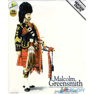 Pipe Major  Cross Stitch Kit Heritage Crafts DISCONTINUED