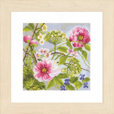 Peonies Cross Stitch Kit ~ Lanarte SALE
