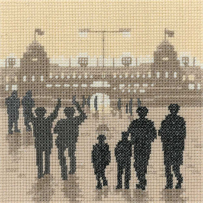 Evening Kick Off Silhouettes Cross Stitch Kit Heritage Crafts