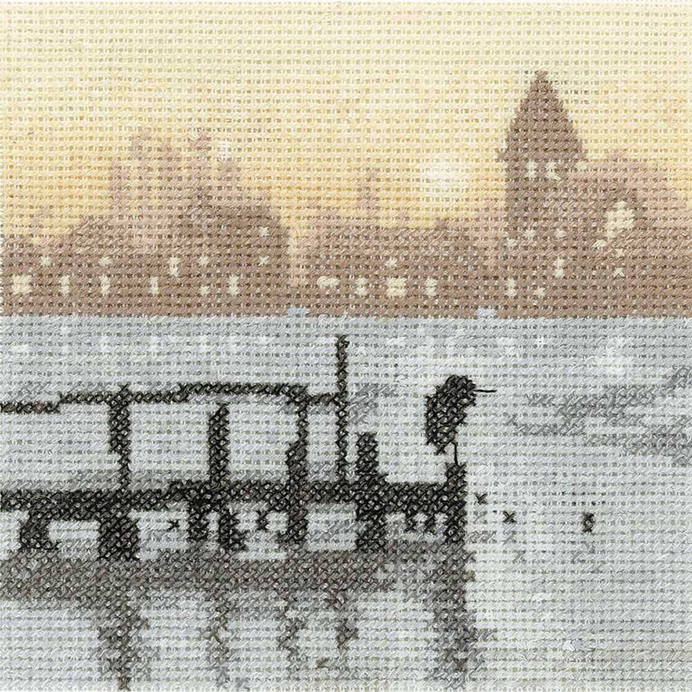 Heron Lake Silhouettes Cross Stitch Kit Heritage Crafts