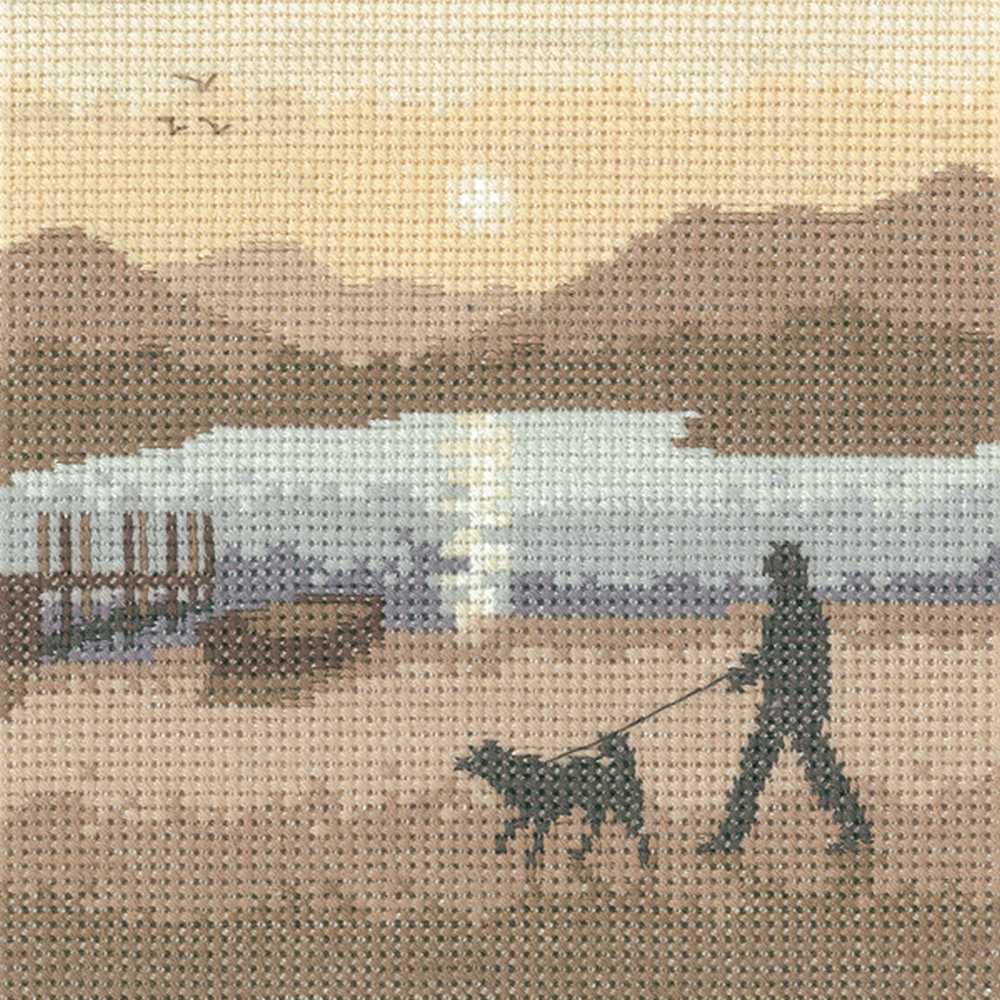 Sunset Stroll Silhouettes Cross Stitch Kit Heritage Crafts