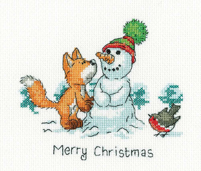Merry Christmas - Little Fox - Cross Stitch Kit - Heritage Crafts