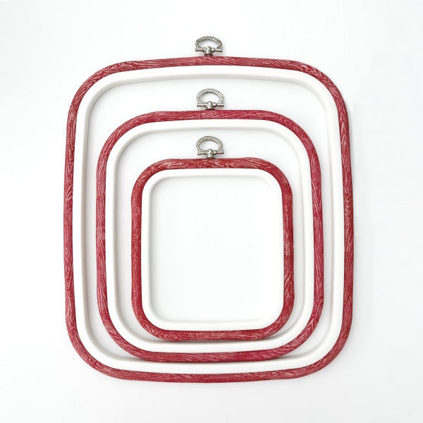 Nurge Flexi Hoop SQUARE 18cm (7") x 20cm (8") Red