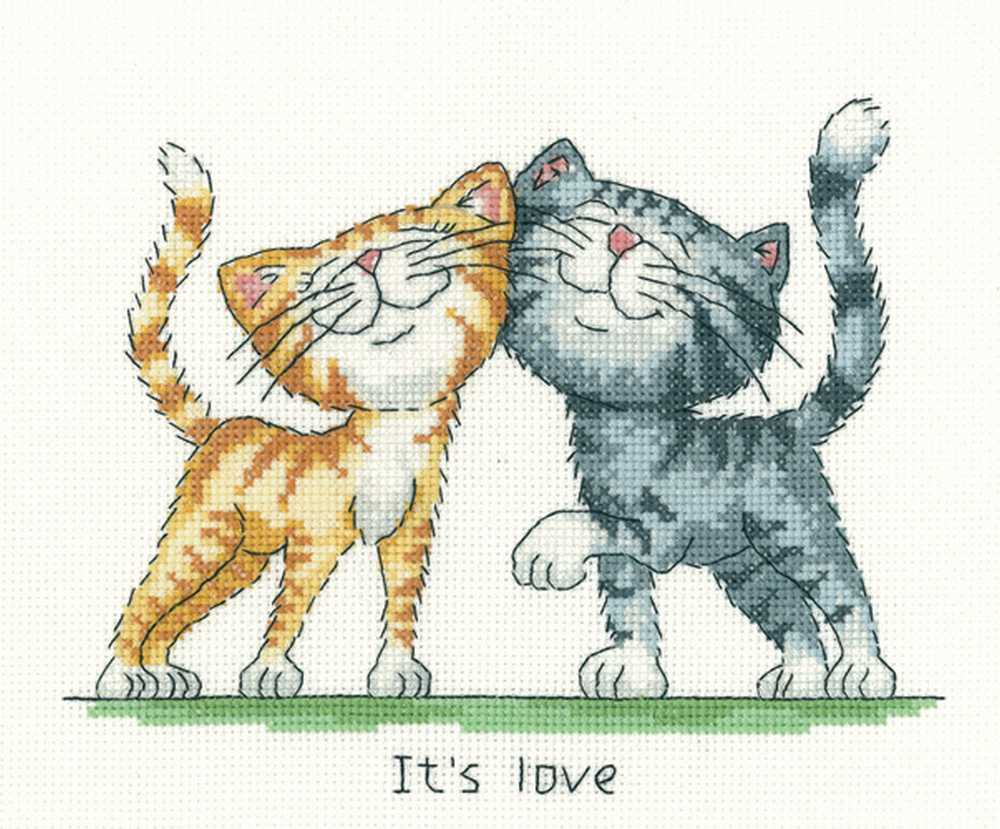 It's Love Cross Stitch Kit Heritage Crafts