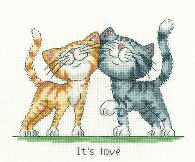 It's Love Cross Stitch Kit Heritage Crafts